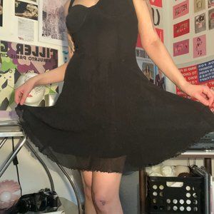 Black 80s-90s Vintage Rampage dress size small